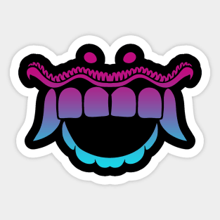 Bali Tiger Mask Teeth Vaporwave Sticker